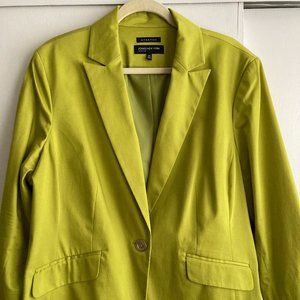 16W Chartreuse Suit Jacket With Gold Buttons